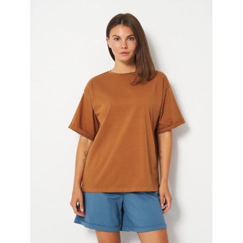 Футболка жіноча оверсайз Malta 25/Ж584-24 світло-коричнева